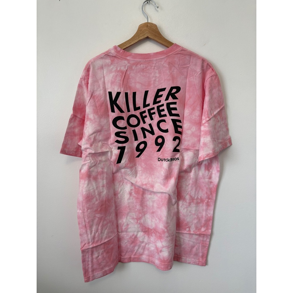 Dutch Bros Pink Tie-Dye T-Shirt – "Killer Coffee Since 1992" – XL – NWOT - Picture 4 of 4